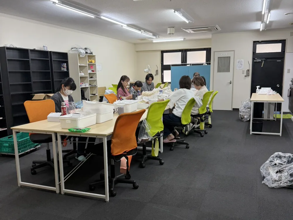 広い作業スペースの様子